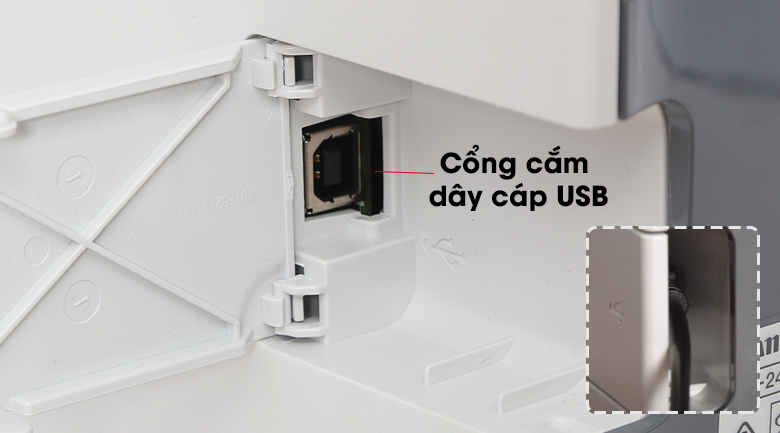 Máy in Laser Canon LBP2900 - Phối ghép máy in với máy tính qua dây cáp USB. Tiến hành cài đặt driver và thực hiện in ấn