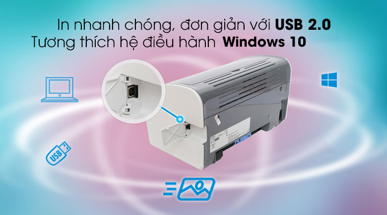 Máy in Laser Canon LBP2900 - kết nối